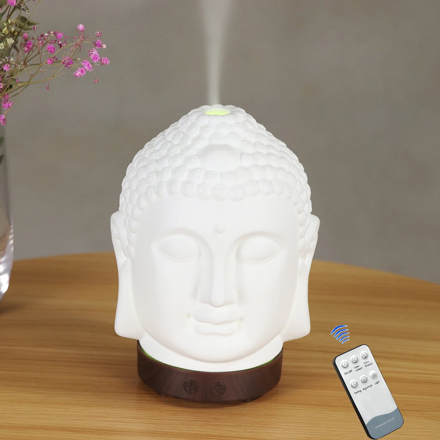 Smart Buddha Aroma-Diffusor mit WLAN & LED – Duft, Licht & Harmonie für dein Zuhause