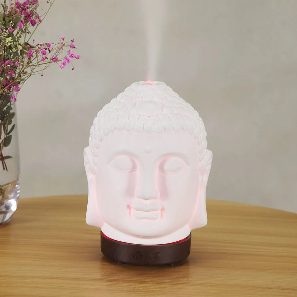 Smart Buddha Aroma-Diffusor mit WLAN & LED – Duft, Licht & Harmonie für dein Zuhause