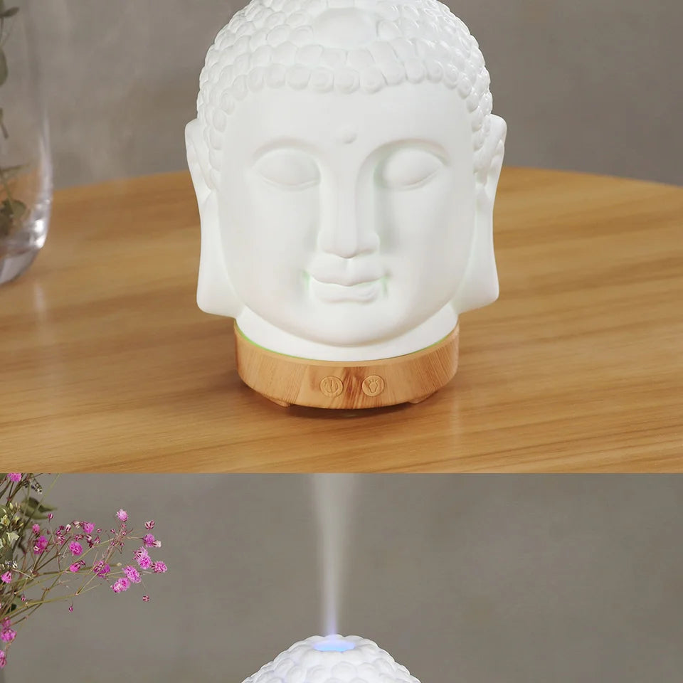 Smart Buddha Aroma-Diffusor mit WLAN & LED – Duft, Licht & Harmonie für dein Zuhause