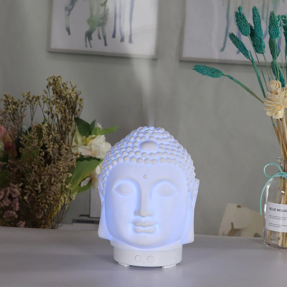 Smart Buddha Aroma-Diffusor mit WLAN & LED – Duft, Licht & Harmonie für dein Zuhause