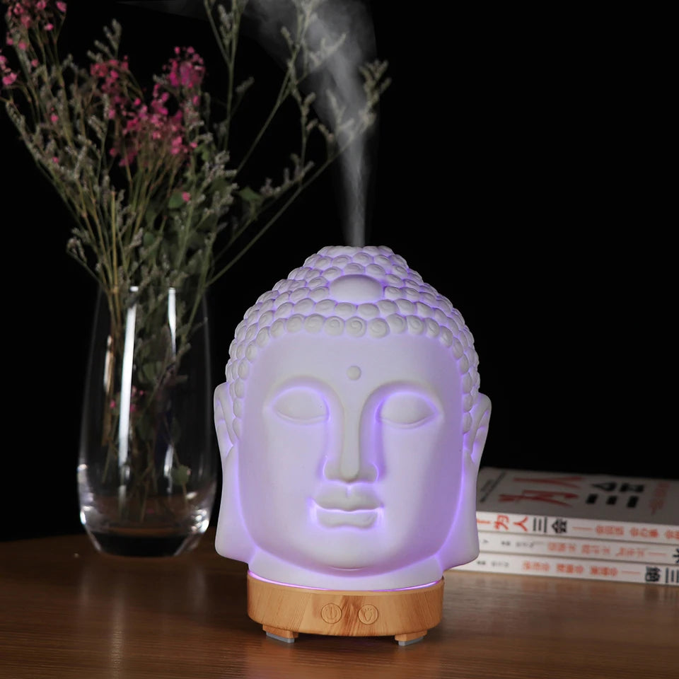 Smart Buddha Aroma-Diffusor mit WLAN & LED – Duft, Licht & Harmonie für dein Zuhause