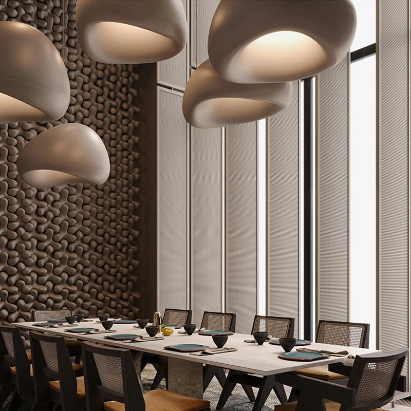 ✨ Nordic Eleganz trifft Wabi-Sabi – Moderne LED-Hängeleuchte