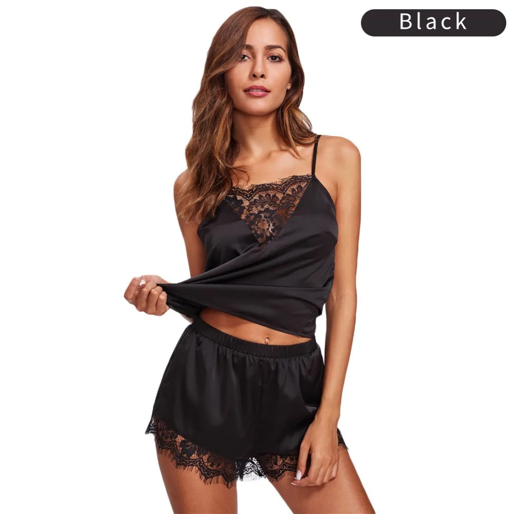 Febelle 2-teiliges Satin-Lingerie-Set – Verführerisch schön für Nacht & Gefühl