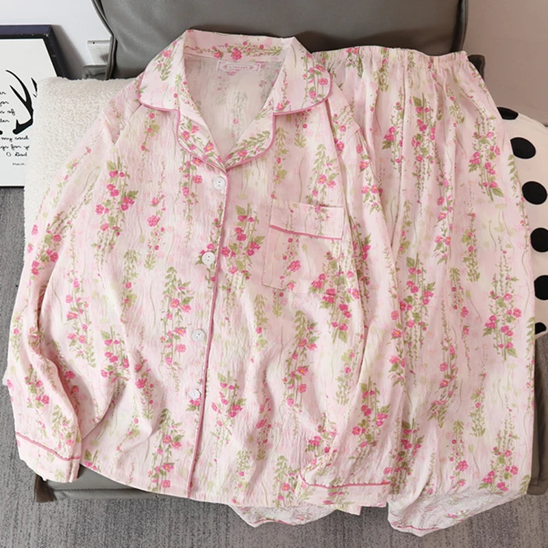 Zweiteiliges Baumwoll-Pyjama-Set – Einfach & bequem für Zuhause