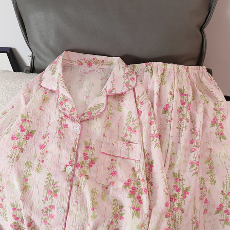 Zweiteiliges Baumwoll-Pyjama-Set – Einfach & bequem für Zuhause