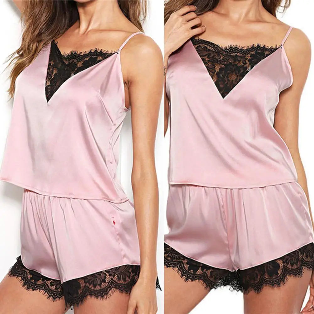 Febelle 2-teiliges Satin-Lingerie-Set – Verführerisch schön für Nacht & Gefühl