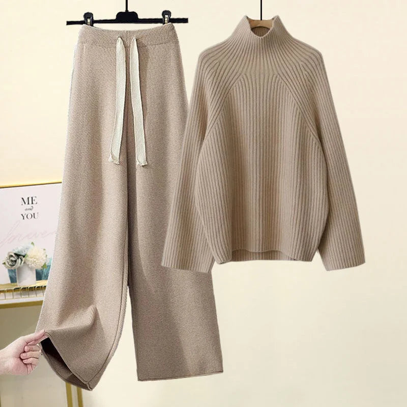 2-teiliges Winter-Strickset – Eleganz & Komfort für kalte Tage