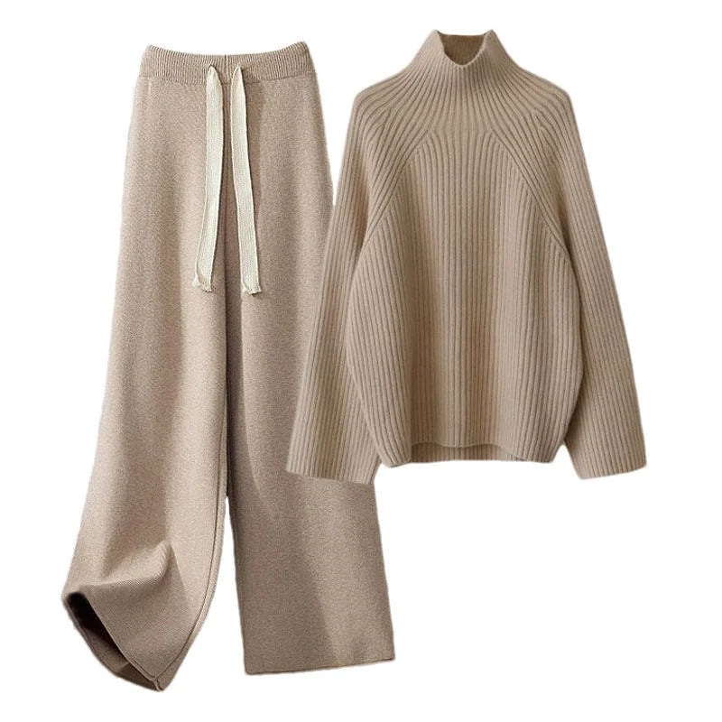 2-teiliges Winter-Strickset – Eleganz & Komfort für kalte Tage