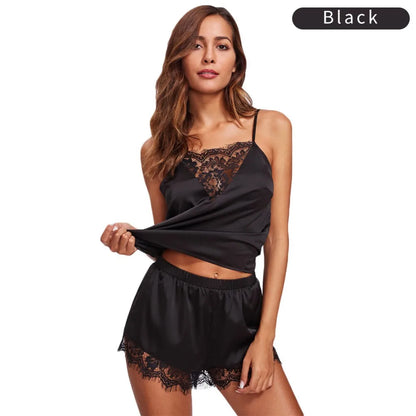Febelle 2-teiliges Satin-Lingerie-Set – Verführerisch schön für Nacht & Gefühl