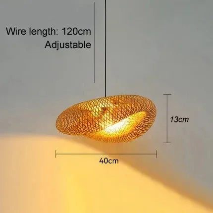 Natürliches Licht mit Stil – Handgefertigte Bambus-Hängelampe im Vintage-Design