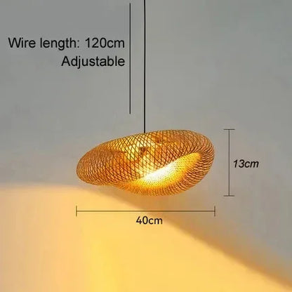 Natürliches Licht mit Stil – Handgefertigte Bambus-Hängelampe im Vintage-Design