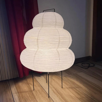 „Japanische LED-Reispapier-Tischlampe – Stilvolle Deko mit 3-Farb-Dimmung | Für Wohnzimmer, Schlafzimmer & Hotelambiente“