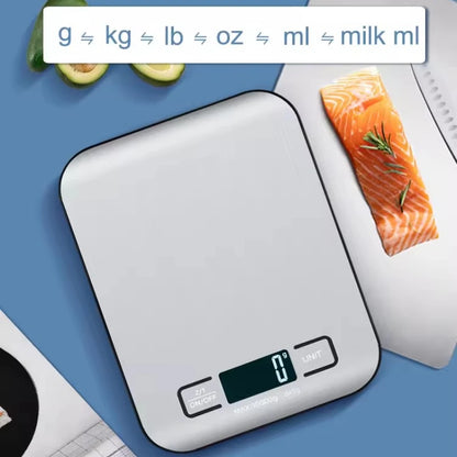 Digitale Küchenwaage aus Edelstahl mit LED-Display – 1g-Präzision, minimalistisches Design für Kochen, Snacks & Wohlbefinden