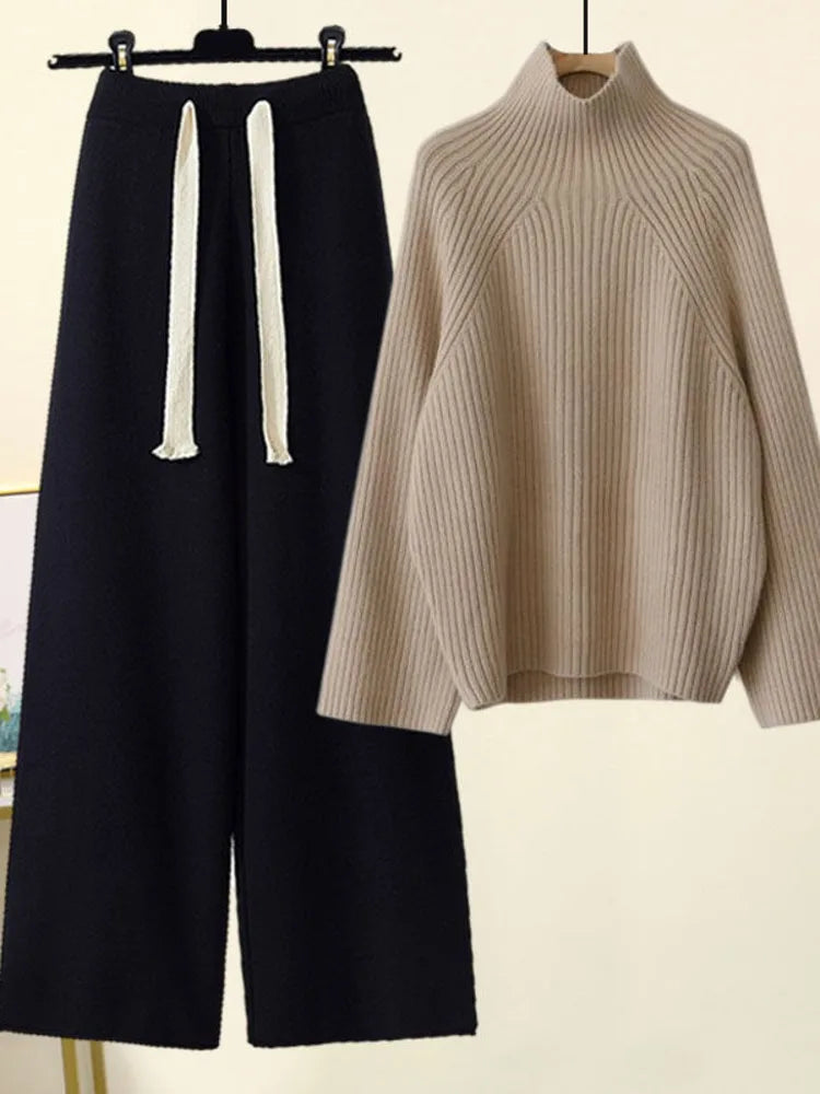 2-teiliges Winter-Strickset – Eleganz & Komfort für kalte Tage