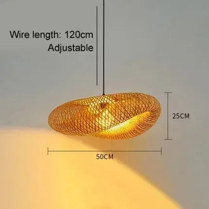 Natürliches Licht mit Stil – Handgefertigte Bambus-Hängelampe im Vintage-Design