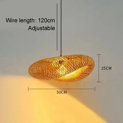 Natürliches Licht mit Stil – Handgefertigte Bambus-Hängelampe im Vintage-Design