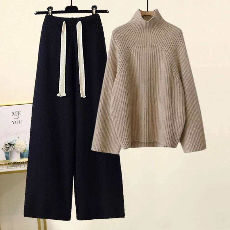 2-teiliges Winter-Strickset – Eleganz & Komfort für kalte Tage