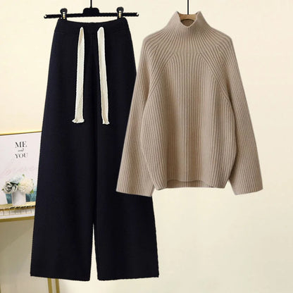 2-teiliges Winter-Strickset – Eleganz & Komfort für kalte Tage