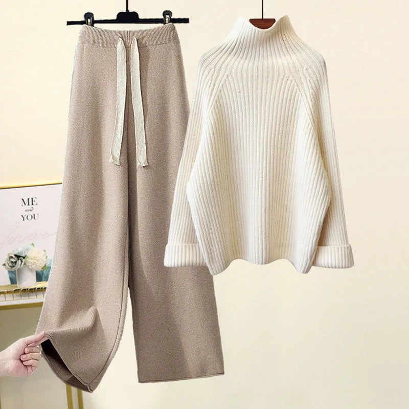 2-teiliges Winter-Strickset – Eleganz & Komfort für kalte Tage