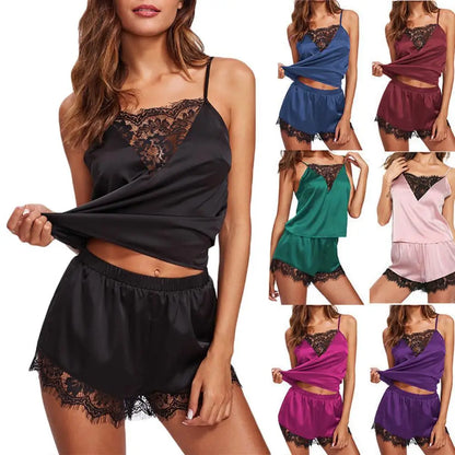 Febelle 2-teiliges Satin-Lingerie-Set – Verführerisch schön für Nacht & Gefühl