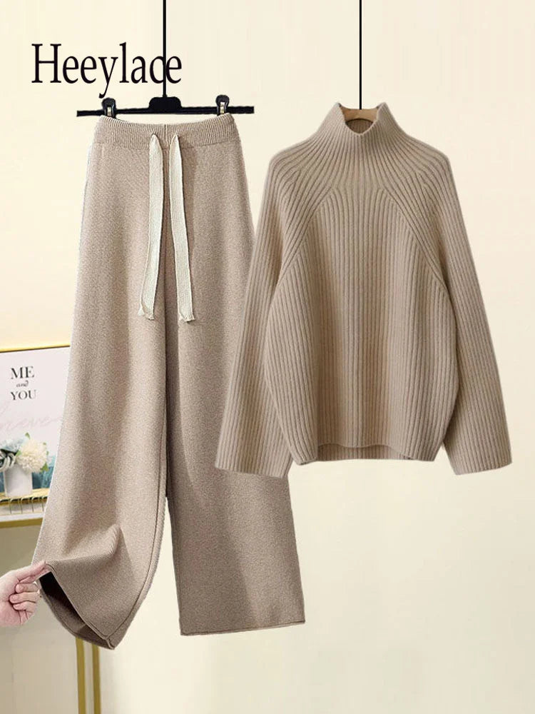 2-teiliges Winter-Strickset – Eleganz & Komfort für kalte Tage