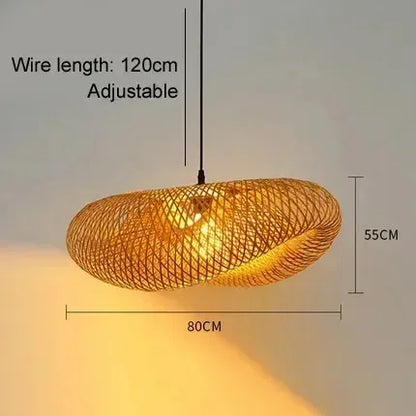 Natürliches Licht mit Stil – Handgefertigte Bambus-Hängelampe im Vintage-Design