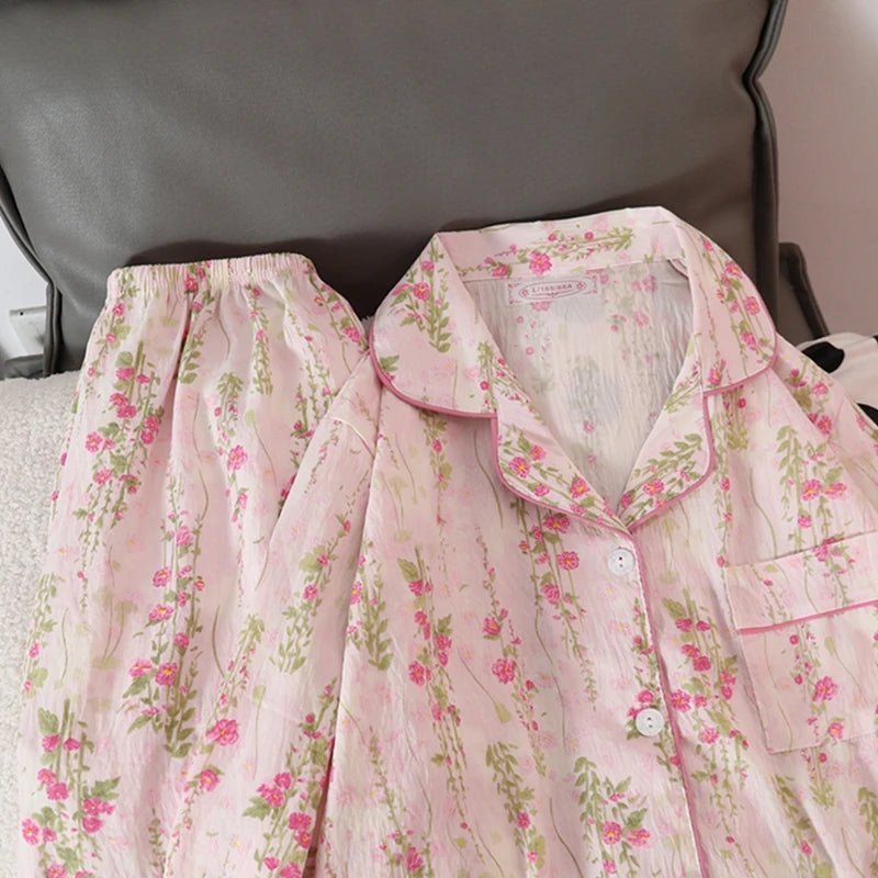 Zweiteiliges Baumwoll-Pyjama-Set – Einfach & bequem für Zuhause