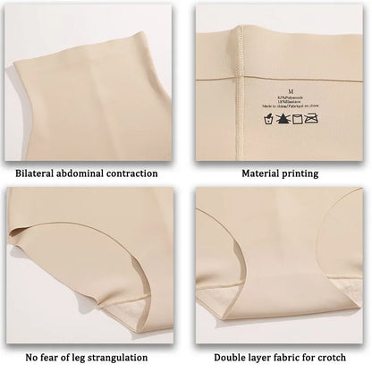 FINETOO High Waist Shapewear – Nahtlose Ice-Silk-Panty für glatte Silhouetten (2024)