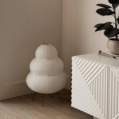 „Japanische LED-Reispapier-Tischlampe – Stilvolle Deko mit 3-Farb-Dimmung | Für Wohnzimmer, Schlafzimmer & Hotelambiente“