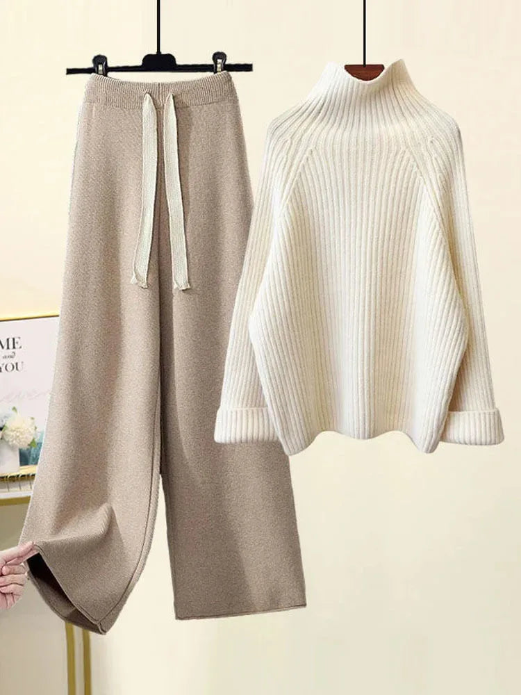 2-teiliges Winter-Strickset – Eleganz & Komfort für kalte Tage