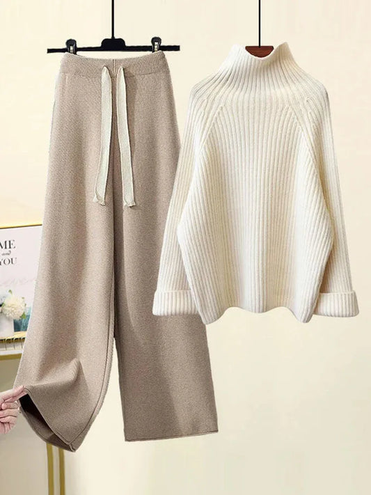 2-teiliges Winter-Strickset – Eleganz & Komfort für kalte Tage