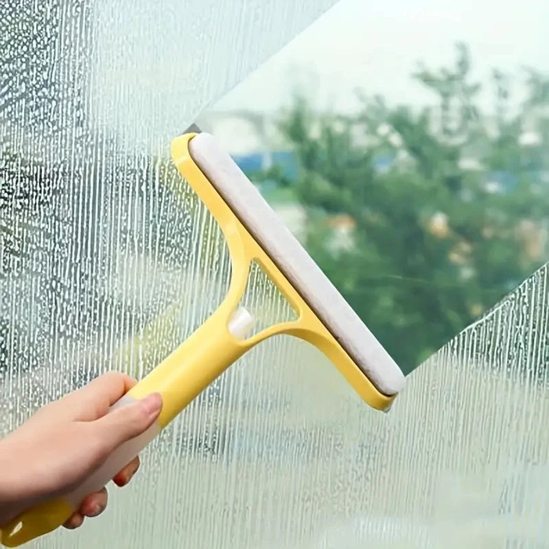 3-in-1 Fensterwischer mit Sprühflasche – Spiegel & Glas streifenfrei reinigen