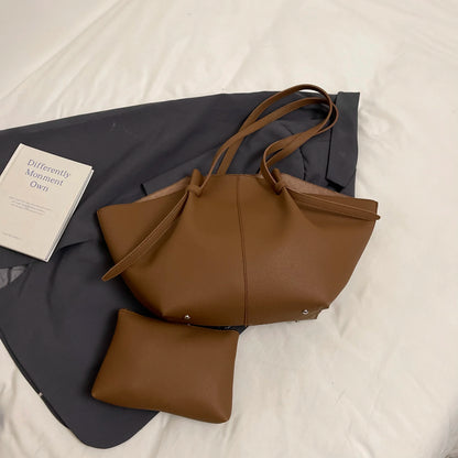 2-in-1 Luxus Shopper & Schultertasche – Stil & Funktion für moderne Frauen